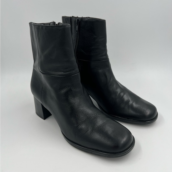 Easy Spirit Esupgrade Black Leather Ankle boots Woman’s Size 6 - Picture 1 of 14